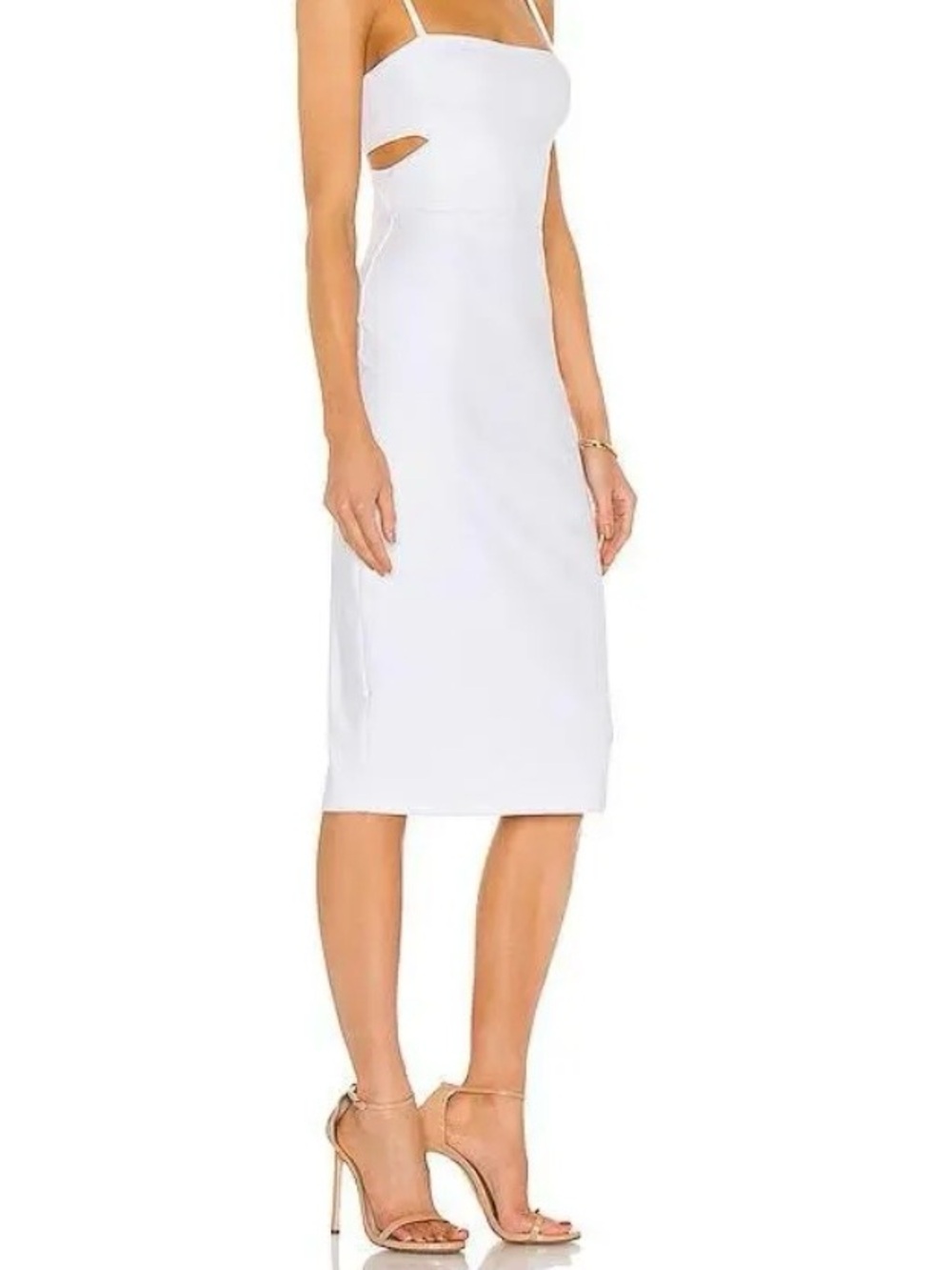 Susana Monaco White Cutout Bodycon Midi Dress XS-NWT